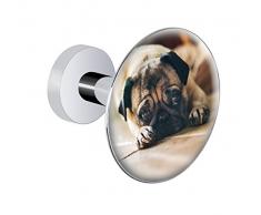 Wenko 50424100 Wandhaken Design Pug, Zinkdruckguss, 6 x 5 x 6 cm