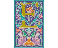 Indigos 4051719710649 Wandtattoo MF073 E Buchstabe wundervolles Ornament Pflanze Blume Tribal 40 x 24 cm
