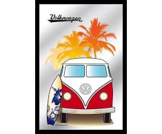 empireposter - Volkswagen - Surf - GrÃ¶Ãe (cm), ca. 20x30 - Bedruckter Spiegel, NEU - Beschreibung: - Bedruckter Wandspiegel mit schwarzem Kunststoffrahmen in Holzoptik -