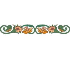 Indigos 4051719714845 Wandtattoo MF131 Blumen Pflanze Tribal Ornament 240 x 33 cm