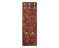 Apalis 79112 Wandgarderobe Lederstruktur | Design Garderobe Garderobenpaneel Kleiderhaken Flurgarderobe Hakenleiste Holz Standgarderobe Hängegarderobe | 139x46cm