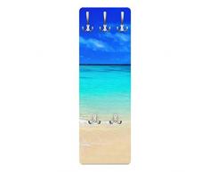 Apalis 79280 Wandgarderobe Paradise Beach I | Design Garderobe Garderobenpaneel Kleiderhaken Flurgarderobe Hakenleiste Holz Standgarderobe Hängegarderobe | 139x46cm