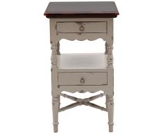 SIT-Möbel 9754-97 Beistelltisch Spa, Akazie massiv, Farbe taupe, 2 Schubladen, 1 Zwischenablage, 55 x 41 x 100 cm