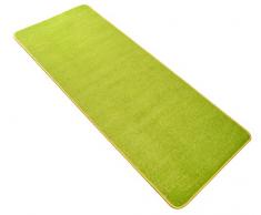 Hanse Home 101149 unifarben Teppich Läufer Brücke Bettumrandung Stufenmatten Treppenschoner, grün, 3-teilig, 2x 70 x 140 cm, 1x 70 x 240 cm