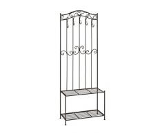 HAKU Möbel 14875 Standgarderobe, rostbraun, 30 x 63 x 185 cm