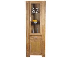 SIT-Möbel 1606-01 Vitrine Zeus, 65 x 44 x 190 cm, massiv wildeiche, wildeichfurnier geölt