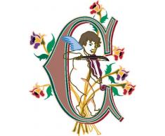 Indigos 4051719702774 Wandtattoo MF045 C wundervolles Ornament Engel Tribal Buchstabe 60 x 47 cm