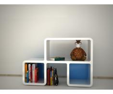 CUMIX DESIGN Regal System KMCM027 weiÃ, Rückwand blau