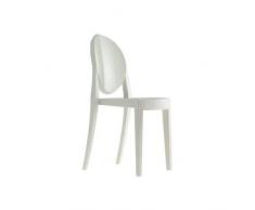 Kartell 4857E5 Stuhl Victoria Ghost weiß glänzend