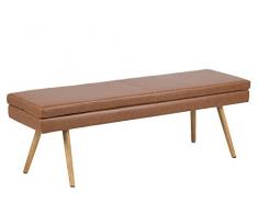 AC Design Furniture Trine Bank, Lederimitat, Cognac, 40,5 x 140 x 47,5 cm