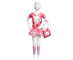 Vervaco Tiny Kaninchen Kleid Ihre Puppe Outfit-Set, mehrfarbig