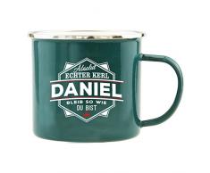 History & Heraldry Echter Kerl Emaille Becher, Daniel, Mehrfarbig