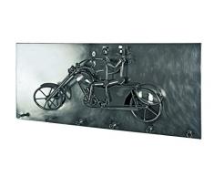 Haku-Möbel Wandgarderobe, 16 x 80 x H: 35 cm, schwarz nickel