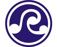 INDIGOS 4051095366171 Wandtattoo / Wandaufkleber - f110 abstraktes Design / minimalistisches Ornament Kreis mit schÃ¶ner Verzierung im Retrostyle, Vinyl, blau, 40 x 40 cm