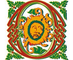 Indigos 4051719701937 Wandtattoo MF031 O wundervolles Ornament Blumen Tribal Buchstabe 60 x 56 cm