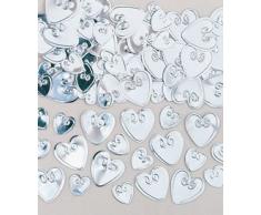Amscan International Loving Herzen geprÃ¤gt Konfetti, silber