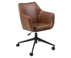 AC Design Furniture Trine Stuhl, Lederimitat, Cognac, 58 x 58 x 95 cm