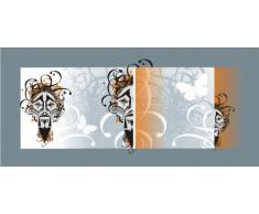 Indigos 4051719745986 Wandtattoo MF268 Tribal Gesicht Ornament Kopf 96 x 44 cm