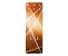 Apalis 79245 Wandgarderobe Orange Sound | Design Garderobe Garderobenpaneel Kleiderhaken Flurgarderobe Hakenleiste Holz Standgarderobe Hängegarderobe | 139x46cm