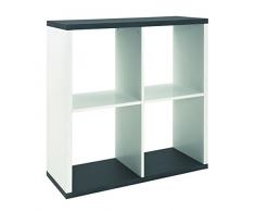 Haku-Möbel 87587 Regal MDF, granitoptik/weiÃ, 30 x 80 x 86 cm