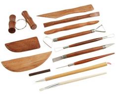 Jack Richeson Deluxe 12-teilig Keramik Werkzeug-Set mit Vorratsdose