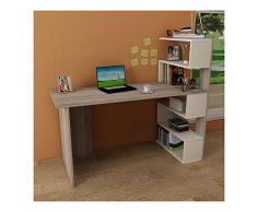 DELUXE Schreibtisch - Avola / Weià - Computertisch - Workstation für Home Office in modernem Design