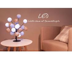 LED Baum Ambiance mit Baumwollkugeln, innen - Lichterbaum