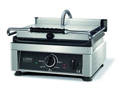 Caso 2820 Profi Gourmet Grill, Doppel Kontakt, 2500 W, Bratfläche oben und unten gerillt, Grillplatte aus langlebigem Gusseisen, 27 kg