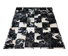 SIT-Möbel 1026-21 Teppich This und That, 170 x 240 cm, gefärbtes Kuhfell, dessin silber auf schwarz / weiÃ