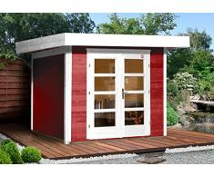 Weka Gartenhaus, Designhaus 126 Größe 2, 28 mm, DT, rot, 356x314x226 cm, 126.3024.43000