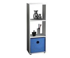 VCM Badregal Regal Standregal Wandregal Badmöbel Würfel Schrank Benos-3 Weià 93 x 31 x 30 cm