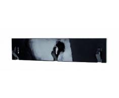 Haku-Möbel 42538 Garderobenleiste 44 x 2 x 10 cm, schwarz