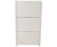 Phoenix 728820WE Schuhschrank Prana mit 3 Klappen für ca 41991 Paar Schuhe, 120 x 67 x 24 cm, weiÃ