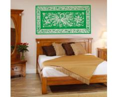 INDIGOS 4052166054973 Wandtattoo w295 Ornament, Vogel Wandaufkleber 120 x 61 cm, grün
