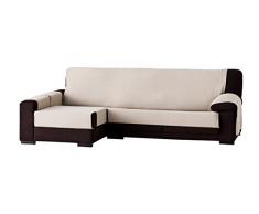 Eysa Constanza Nicht elastisch Sofa überwurf Chaise Longue 240 cm Links, frontalsicht, Baumwolle, 01-leinen, 37 x 9 x 29 cm