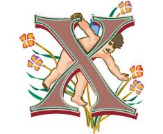 Indigos 4051719704075 Wandtattoo MF066 X wundervolles Ornament Engel Tribal Buchstabe 80 x 74 cm