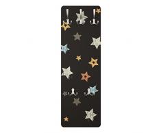 Apalis 78744 Wandgarderobe Deer Nights | Design Garderobe Garderobenpaneel Kleiderhaken Flurgarderobe Hakenleiste Holz Standgarderobe Hängegarderobe | 139x46cm