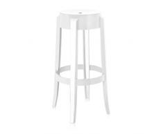 Kartell Charles Ghost Barhocker, Plastik, weiÃ, 29 x 75 x 46 cm,2 Stück