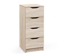 Inter Link Kommode Dielenschrank Sideboard Hochkommode Highboard Beistellschrank KFB-Board Sonoma Eiche Nachbildung