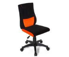 hjh OFFICE 670520 Kinder- und Jugenddrehstuhl KIDDY PRO Schwarz / Orange Schreibtischstuhl Ergonomisch Höhenverstellbar