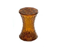 Kartell Stone Hocker, Bambus, amber, 30 x 45 x 30 cm