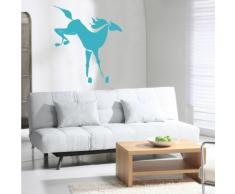 INDIGOS 4052166106061 Wandtattoo w528 Pferd / Pony Wandaufkleber 120 x 106 cm, türkis
