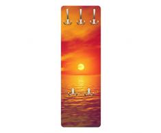 Apalis 78551 Wandgarderobe Beautiful Sunset | Design Garderobe Garderobenpaneel Kleiderhaken Flurgarderobe Hakenleiste Holz Standgarderobe Hängegarderobe | 139x46cm