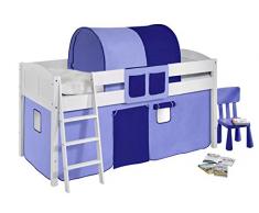 Lilokids IDA4106KW-BLAU-BLAU Kinderbett, Holz, blau, 208 x 98 x 113 cm
