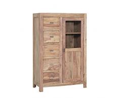Stylefurniture 6690/94 Vitrine, Holz, natur, 95 x 45 x 147 cm