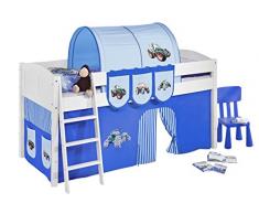 Lilokids IDA4106KW-TRECKER-BLAU Kinderbett, Holz, trecker blau, 208 x 98 x 113 cm