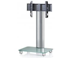 VCM TV-StandfuÃ LED Halterung StÃ¤nder Fernseh Standfuss Alu Glas Universal Silber VESA Mobil Rollen Bilano