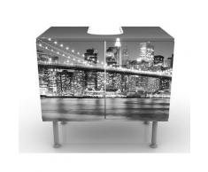 Apalis 53968 Waschbeckenunterschrank Nighttime Manhattan Bridge II, 60 x 55 x 35 cm
