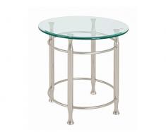 Haku-Möbel 39824 Beistelltisch 52 x 50 cm, edelstahloptik