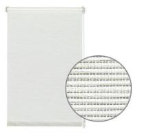 GARDINIA Rollo zum Klemmen oder Kleben, Tageslicht-Rollo, Blickdicht, Alle Montage-Teile inklusive, EASYFIX Rollo Natur, Weiß, 45 x 150 cm (BxH)